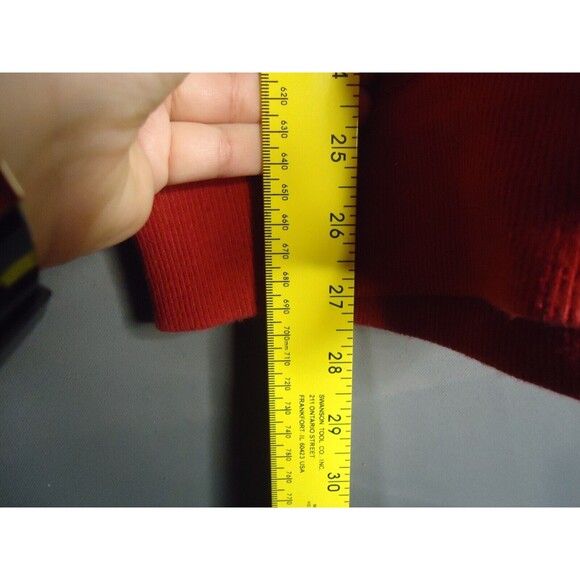 IZOD Red Sweater Long Sleeve Crew Neck Pullover Cotton Blend Mens Size Medium - Picture 7 of 8